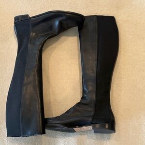 Manolo Blahnik Black Leather Stretch Riding Boots SZ 36
